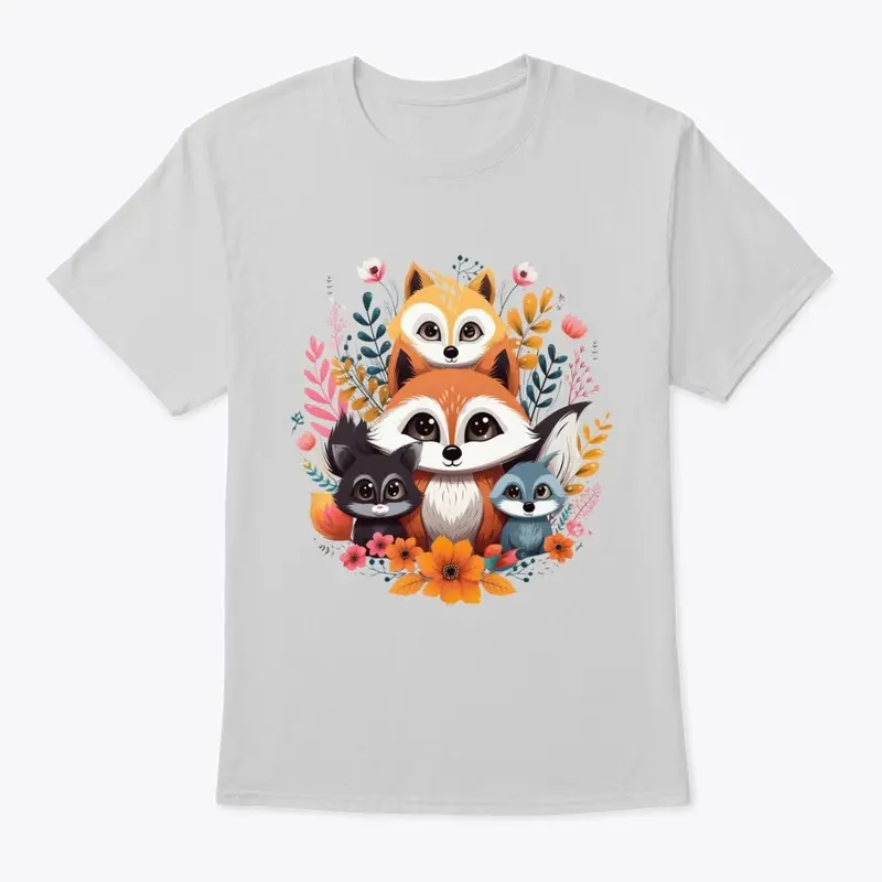 Whimsical Animal T-Shirt Design