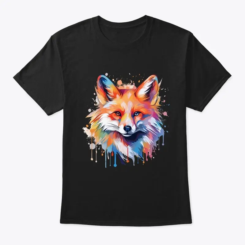 Artsy Fox Graphic T-Shirt Design